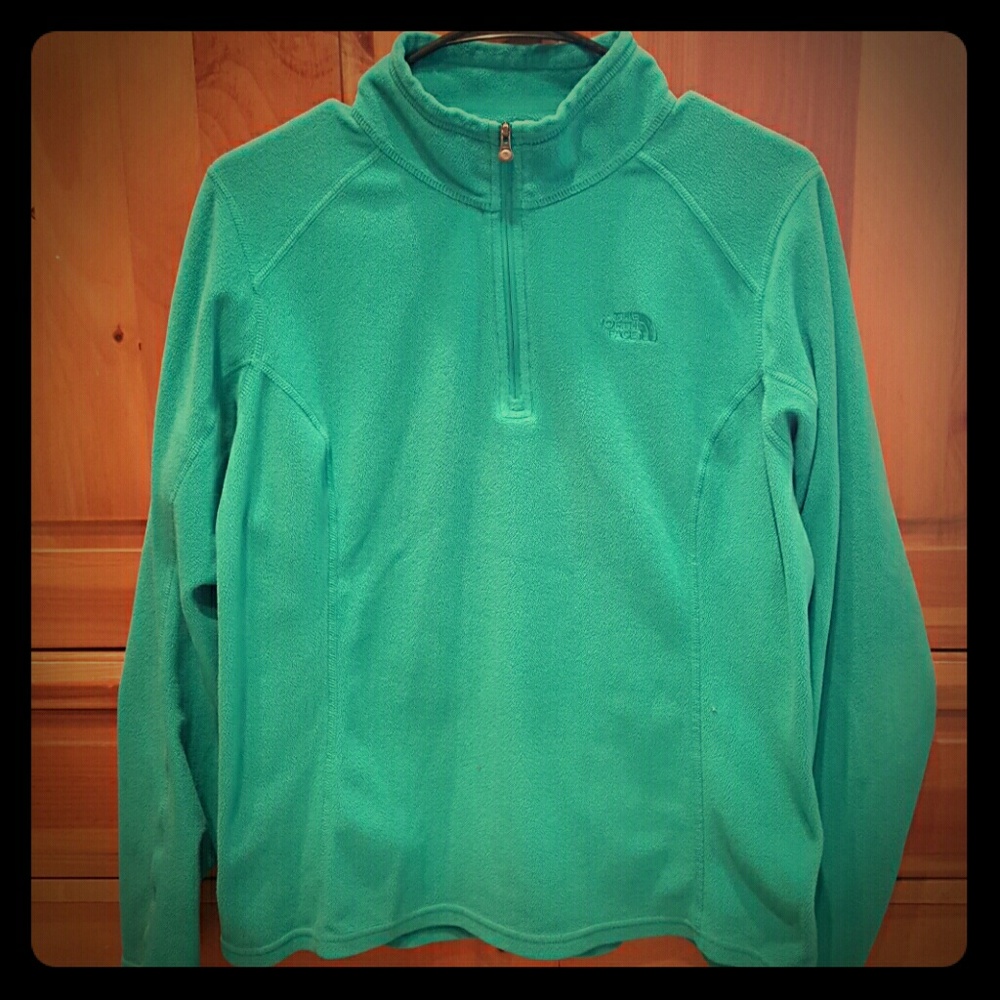 Teal North Face sweater